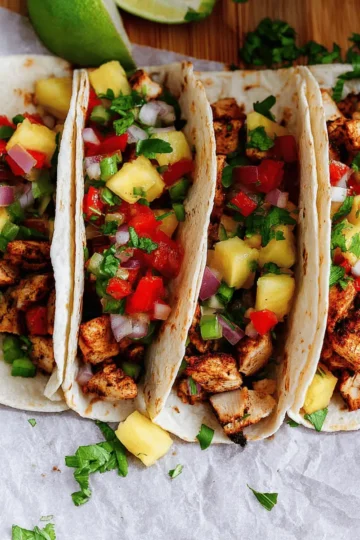 Chicken Tacos with Pineapple Salsa