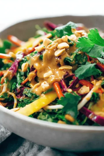 Thai Salad Recipe with Peanut Dressing