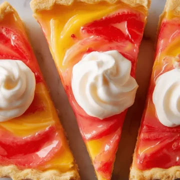 No-Bake Strawberry Lemon Swirl Tart