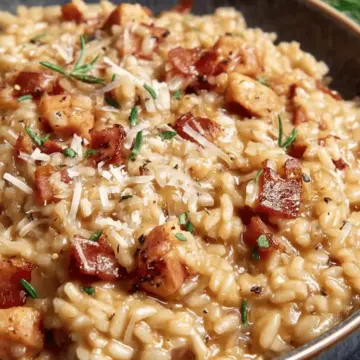 Caramelized Onion, Bacon, and Parmesan Risotto Recipe