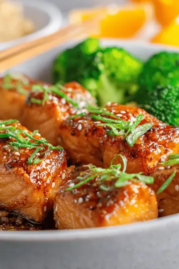 Florida Orange Juice Brown Sugar Bourbon Salmon Bites
