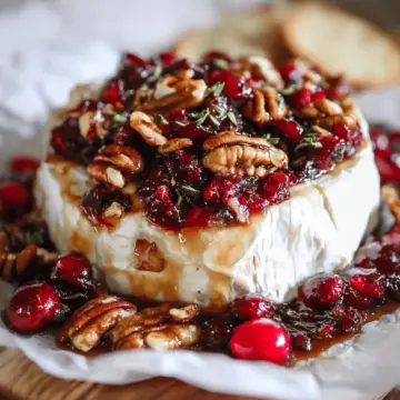 Baked Brie with Cranberries and Pecans