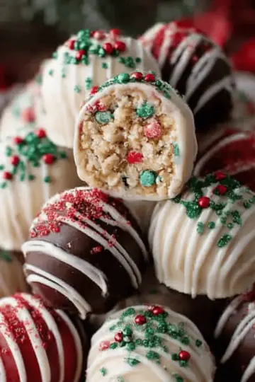 Christmas Tree Cake Truffles with Little Debbies cakes