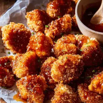 Crispy Hot Honey Cauliflower Nuggets