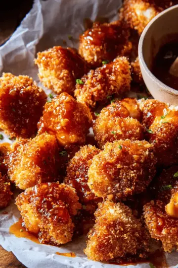 Crispy Hot Honey Cauliflower Nuggets