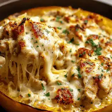 Chicken Alfredo Spaghetti Squash Recipe