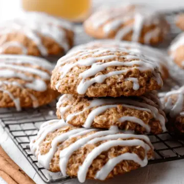 Iced APPLESAUCE Oatmeal Cookies Recipe