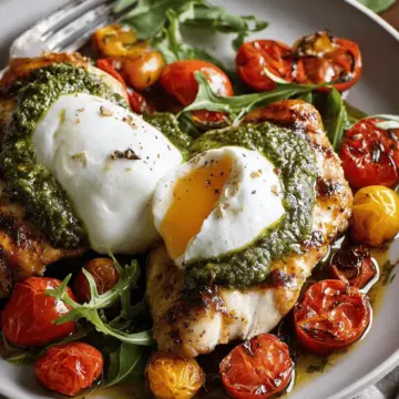 Pesto Chicken Saltimbocca with Burst Tomatoes and Burrata