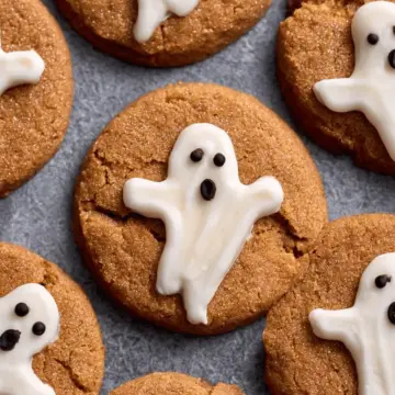 Spooky Ghost Brown Butter Pumpkin Cookies