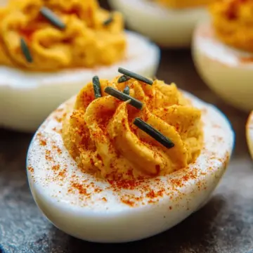 Pumpkin Deviled Eggs