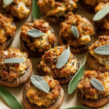 Stuffed Mushrooms with Sausage and Sage
