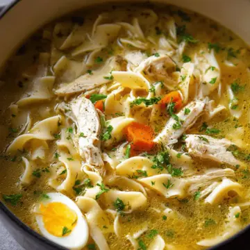 Homemade Chicken Noodle Soup with Egg Noodles