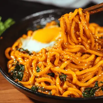 Creamy Gochujang Udon Noodles