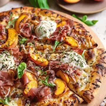 Peach Prosciutto Pizza