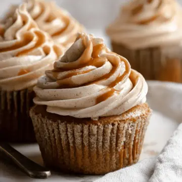 Apple Cider Cupcakes with Spiced Buttercream Frosting