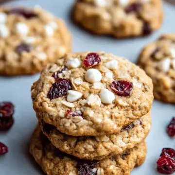 White Chocolate Oatmeal Cranberry Cookies