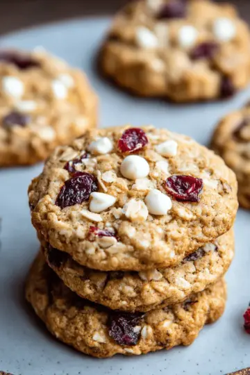 White Chocolate Oatmeal Cranberry Cookies