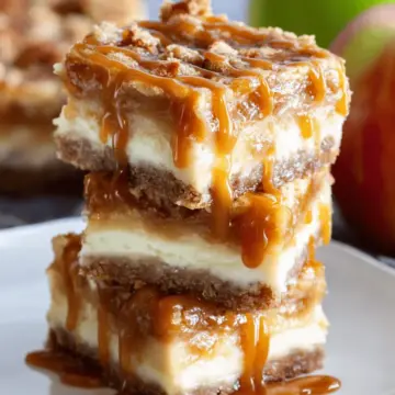 Caramel Apple Cheesecake Bars