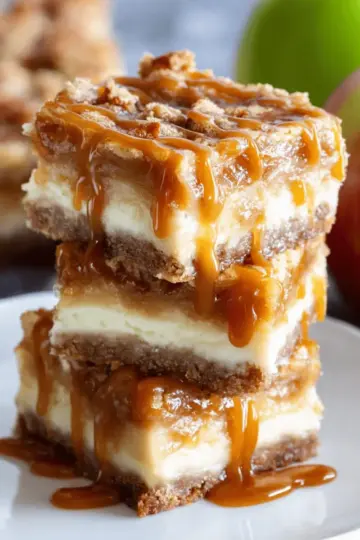 Caramel Apple Cheesecake Bars