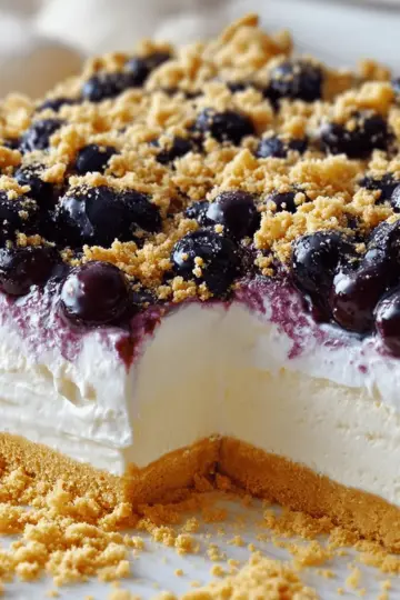 No Bake Lemon Blueberry Dessert