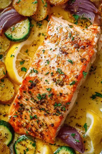 Sheet Pan Lemon Garlic Butter Salmon
