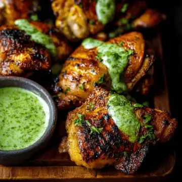 Peruvian Chicken with Green Sauce