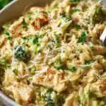 Cheesy Chicken Broccoli Orzo