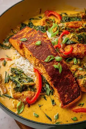 Caribbean-Style Coconut Curry Salmon