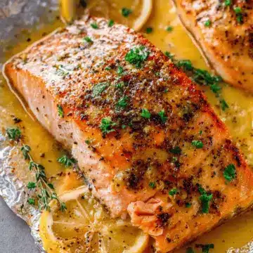 Sheet Pan Lemon Garlic Butter Salmon