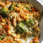 Ultra Lazy HEALTHY Chicken and Broccoli Pasta Bake