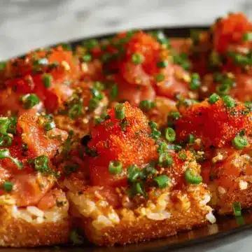 Crispy Rice with Spicy Salmon