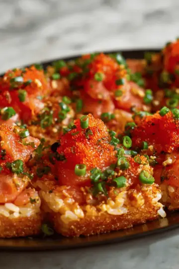 Crispy Rice with Spicy Salmon