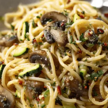 Mushroom and Zucchini Pasta