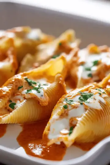 Buffalo Chicken Stuffed Shells