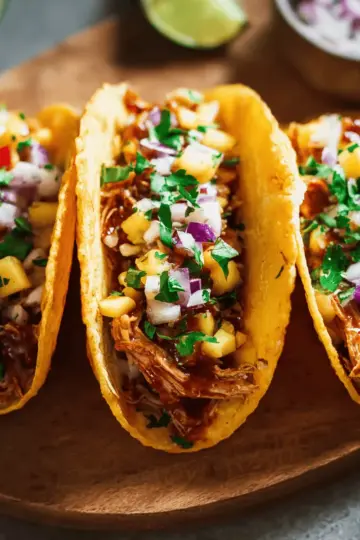 Crockpot BBQ Chicken Tacos