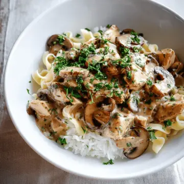 Slow cooker chicken stroganoff