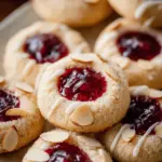 Raspberry Almond Thumbprint Cookies