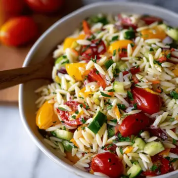 Rainbow Orzo Salad