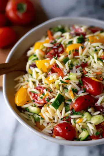 Rainbow Orzo Salad