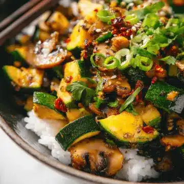 Zucchini Stir Fry with Mushrooms