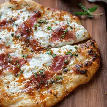 White Pizza with Prosciutto & Hot Honey