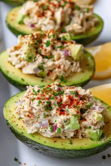 Healthy Chicken Salad Stuffed Avocados