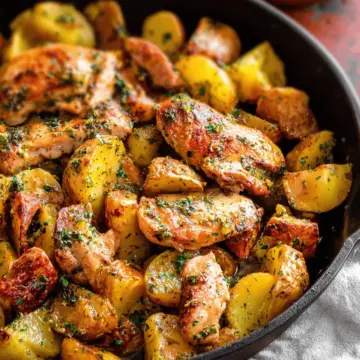 Garlic Butter Chicken and Potato Skillet