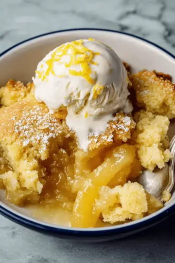Gooey Lemon Cobbler