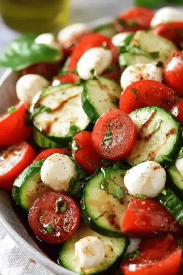 Cucumber Caprese Salad
