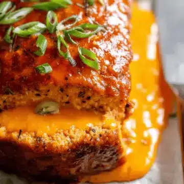 Cheddar-Stuffed Buffalo Chicken Meatloaf