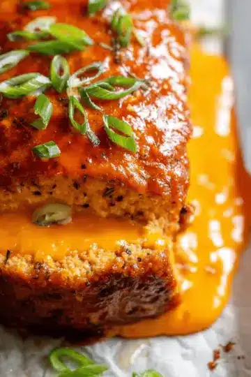 Cheddar-Stuffed Buffalo Chicken Meatloaf