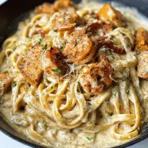 Cajun Chicken and Shrimp Alfredo