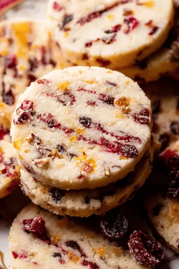Cranberry Orange Icebox Cookies