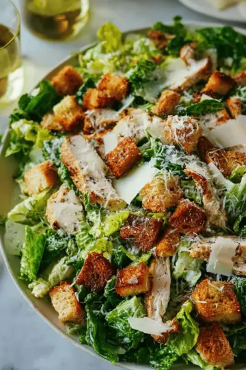 Best Chicken Caesar Salad with Homemade Croutons